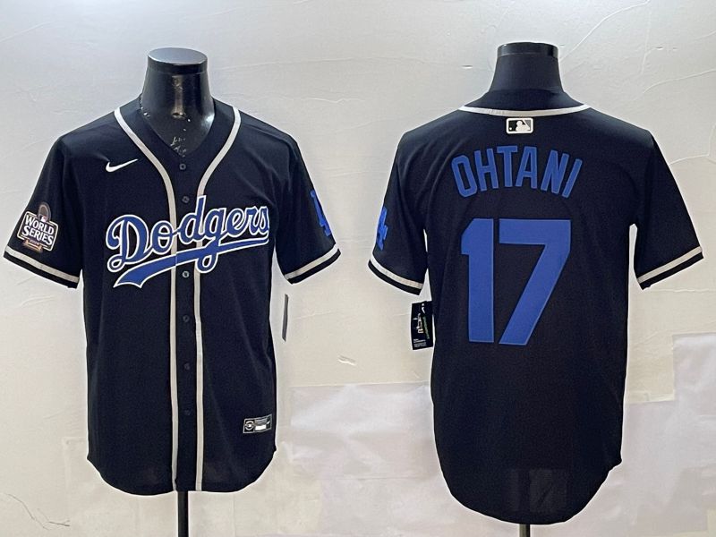 Men Los Angeles Dodgers #17 Ohtani Black Fashion Game 2025 Nike MLB Jersey style 3->los angeles dodgers->MLB Jersey